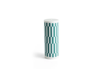 HAY świeca COLUMN jasnoszara - zielona L