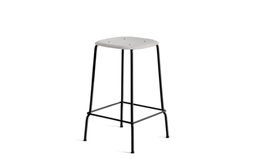 HAY stołek SOFT EDGE 80 LOW czarny / jasnoszary