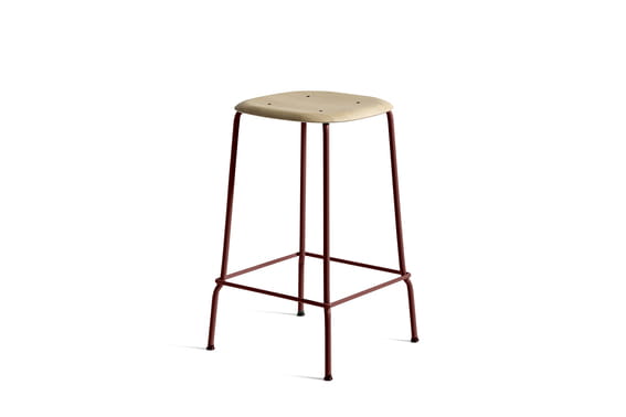 AA460-A406-AA51-01UF_Soft Edge 80 Bar Stool Low H65_Base Fall Red_wb lacquer oak seat.jpg