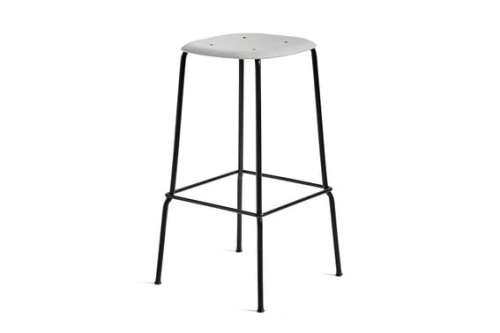 HAY stołek SOFT EDGE 80 HIGH czarny / jasnoszary