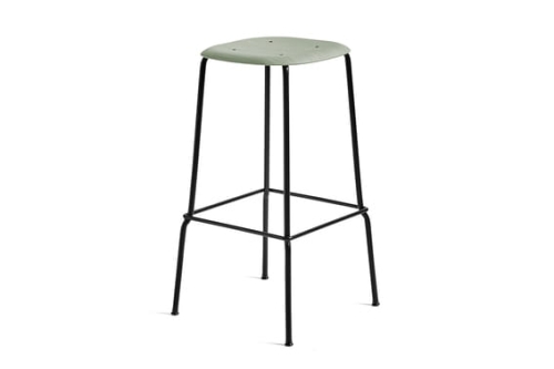 HAY stołek SOFT EDGE 80 HIGH czarny / przykurzona zieleń