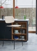 Soft Edge 90 Bar Stool High wb lacquer oak black base_Pao Steel Pendant small red.jpg