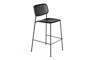 HAY krzesło barowe SOFT EDGE 90 HIGH czarny / czarny