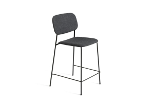 HAY krzesło barowe SOFT EDGE 91 LOW czarny / wybrana tapicerka