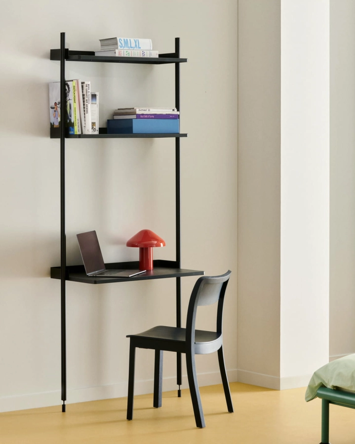 Pier System 11 PS black powder coated steel black anodised profiles_Pastis Armchair navy_Pao Portable red.jpg