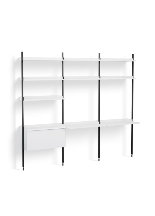 AB851-B665-AI80_Pier System 13 PS white powder coated steel black anodised profiles.jpg
