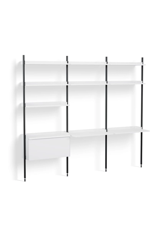 AB851-B665-AI80_Pier System 13 PS white powder coated steel black anodised profiles.jpg