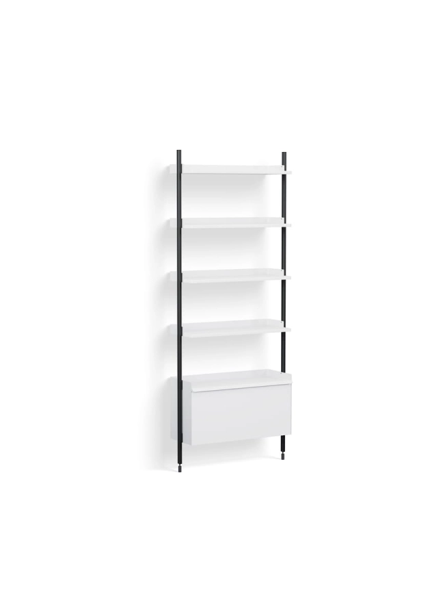 AB841-B665-AI80_Pier System 121 PS white powder coated steel black anodised profiles.jpg