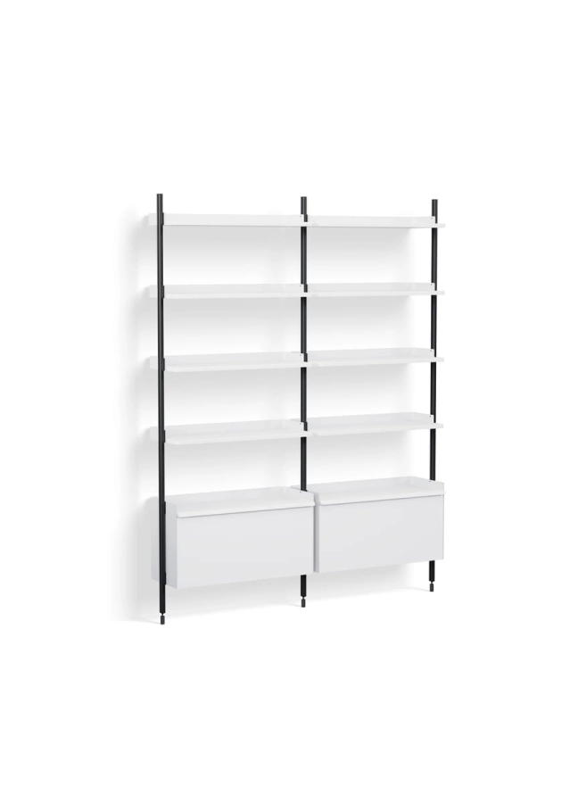 AB842-B665-AI80_Pier System 122 PS white powder coated steel black anodised profiles.jpg