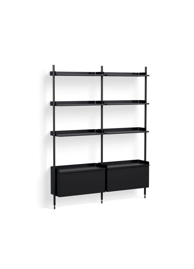 AB846-B666-AI80_Pier System 132 PS black powder coated steel black anodised profiles.jpg