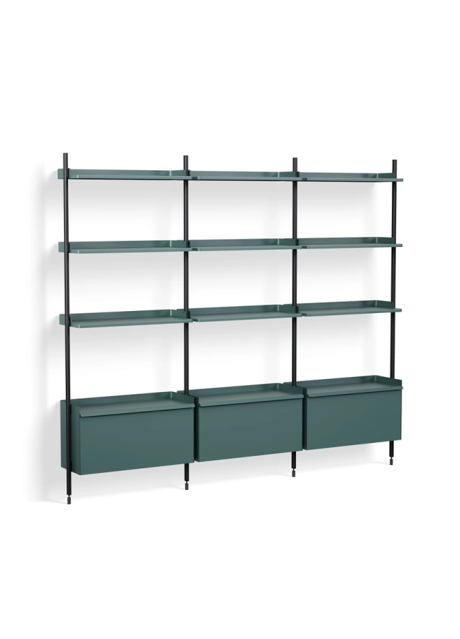 AB847-B520-AI80_Pier System 133 PS blue powder coated steel black anodised profiles.jpg