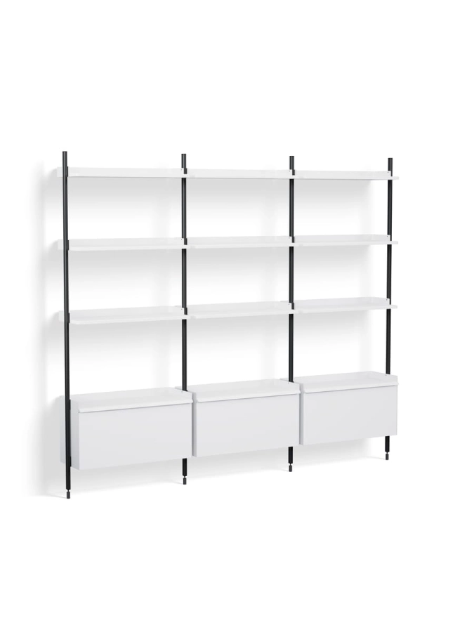 AB847-B665-AI80_Pier System 133 PS white powder coated steel black anodised profiles.jpg