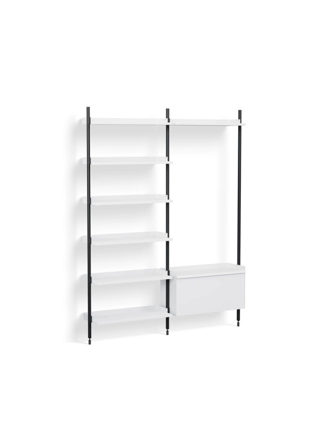 AB861-B665-AI80_Pier System 152 PS white powder coated steel black anodised profiles.jpg