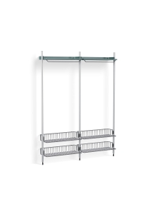 HAY regał PIER SYSTEM 1012 niebieski / aluminium / chromowane kosze