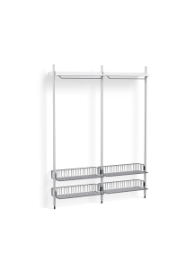 HAY regał PIER SYSTEM 1012 biały / aluminium / chromowane kosze