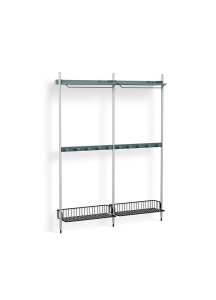 HAY regał PIER SYSTEM 1042 niebieski / aluminium / czarne kosze