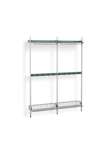 HAY regał PIER SYSTEM 1042 niebieski / aluminium / chromowane kosze