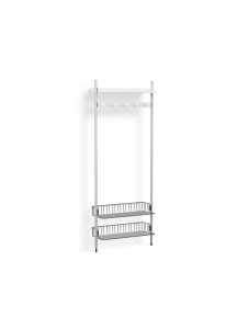 HAY regał PIER SYSTEM 1051 biały / aluminium / chromowane klosze