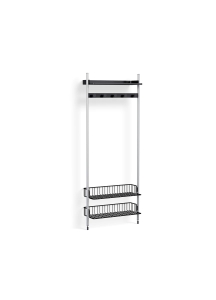 HAY regał PIER SYSTEM 1051 czarny / aluminium / czarne kosze