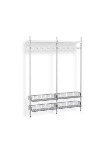 HAY regał PIER SYSTEM 1052 biały / aluminium / chromowane klosze