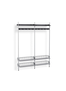 HAY regał PIER SYSTEM 1052 czarny / aluminium / chromowane aluminium