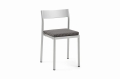 Type Chair silver grey aluminium_Seat Cushion for Type Chair grey black stripe textile.jpg