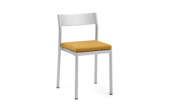 Type Chair silver grey aluminium_Seat Cushion for Type Chair ochre textile.jpg