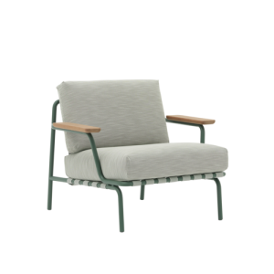 MUUTO fotel ogrodowy SETTLE  Ribbed Weave 2 | Dark Green