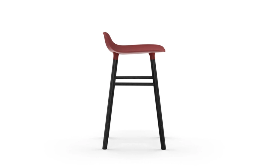 NORMANN COPENHAGEN krzesło barowe FORM WOOD czarne/czerwone