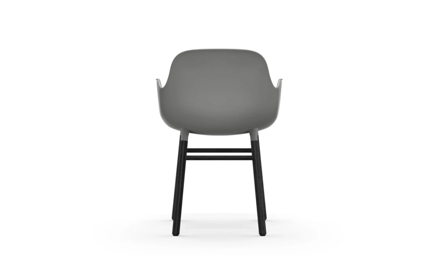 NORMANN COPENHAGEN krzesło z podłokietnikami FORM WOOD czarny/szary