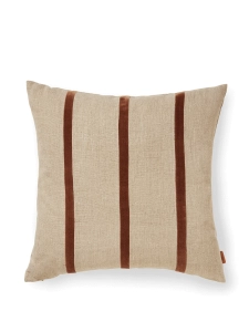 FERM LIVING poduszka SENTI STRIPE linen | carob brown