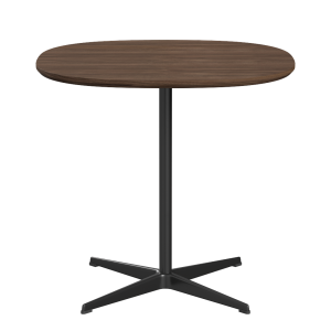 FRITZ HANSEN stół SUPERCIRCULAR Ø 75cm, fornir orzechowy