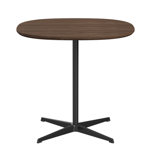 FRITZ HANSEN stół SUPERCIRCULAR Ø 75cm, fornir orzechowy