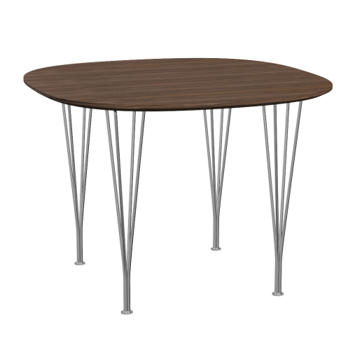 FRITZ HANSEN stół SUPERCIRCULAR 4 nogi Ø 100cm, fornir orzechowy