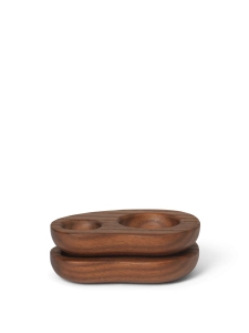 FERM LIVING podstawki na jajka CAIRN 2 szt.  ciemny brąz
