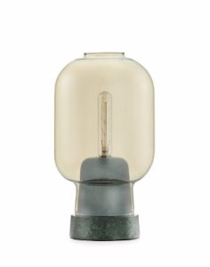 NORMANN COPENHAGEN lampa stołowa AMP zielony marmur