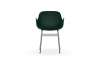 NORMANN COPENHAGEN krzesło z podłokietnikami FORM STEEL chrom/zielony
