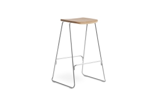 NORMANN COPENHAGEN stołek barowy JUST 65 cm dąb naturalny / chrom