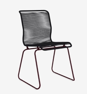 MONTANA krzesło PANTON ONE paper black / ciemna czerwień
