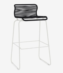 MONTANA krzesło barowe PANTON ONE 76cm paper black / jasna szarość