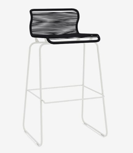 MONTANA krzesło barowe PANTON ONE 76cm paper black / jasna szarość