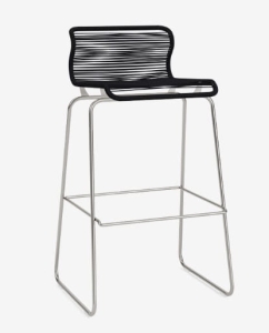 MONTANA krzesło barowe PANTON ONE 76cm paper black / stal