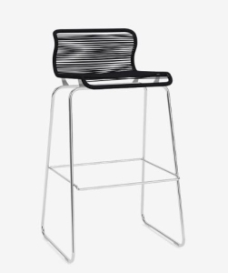 MONTANA krzesło barowe PANTON ONE 76cm paper black / chrom
