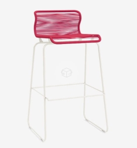 MONTANA krzesło barowe PANTON ONE 76cm scarlett / beż