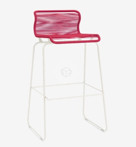 MONTANA krzesło barowe PANTON ONE 76cm scarlett / beż