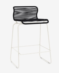 MONTANA krzesło barowe PANTON ONE 65cm paper black / beż
