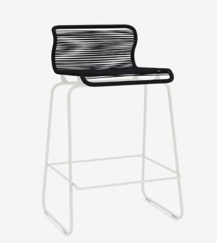 MONTANA krzesło barowe PANTON ONE 65cm paper black / jasna szarość