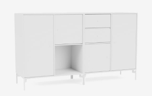 MONTANA komoda podwójna na nóżkach COUPLE 101 New White QUICK SHIP