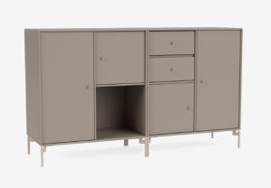 MONTANA komoda podwójna na nóżkach COUPLE 141 Truffle QUICK SHIP
