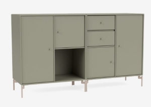 MONTANA komoda podwójna na nóżkach COUPLE 144 Fennel QUICK SHIP